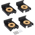 thumbnail image 1 of HUGFEGWE 4PCS Spring Loaded Mirror Hanger Clips Set Unframed Mirror Mount Clips with Plugs and Screws for Bathroom and Toilet Mirror Fixing and Decoration-Black U2536-15376, 1 of 8