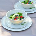 thumbnail image 4 of GHSDFBB 18 Pieces Plastic Kitchen Dinnerware Set, Plates (8 Inch & 10 Inch), Bowls (32OZ), Service for 6 (Cream), 4 of 4