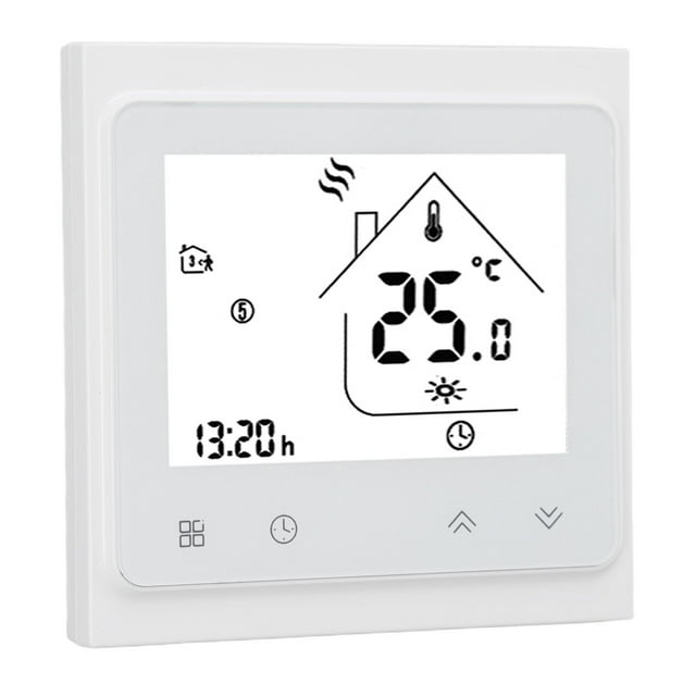 BHT 002GC Chaudière Chauffage Thermostat Programmable Thermostat à Écran Tactile Numérique avec Grand Écran LCD Contrôleur de Température de Sortie Passive 95240v