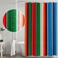 thumbnail image 5 of Mexican Serape Shower Curtain, Waterproof Shower Curtains for Bathroom, Colorful Stripes Vertical Lines Abstract Washable Fabric Bathtub Curtain Set Bath Decor with 12 Hooks Stall 36"x72", 5 of 8