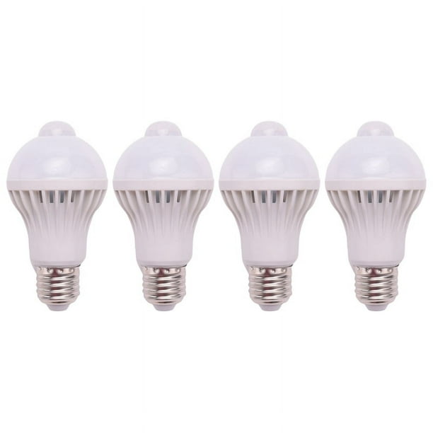 4X E27 Bombilla de Luz Led Luz del Sensor de Movimiento Lámpara de Sensor de Movimiento Led Pir Lámpara Luz 5W