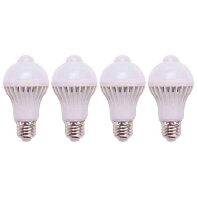 4X E27 Bombilla de Luz Led Luz del Sensor de Movimiento Lámpara de Sensor de Movimiento Led Pir Lámpara Luz 5W