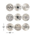 thumbnail image 3 of DecMode Silver Stainless Steel Metal Plate Wall Decor with Hammered Design (9 Count), 3 of 16