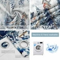 thumbnail image 2 of Fsddascl Blue Eucalyptus Christmas Blackout Curtains for Bedroom/Living Room, Thermal Insulated Kitchen Curtains, Snowman Snowflake Xmas Tree Grommet Darkening Window Treatment Drapes 42"x84"x2, 2 of 6