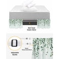 thumbnail image 3 of Sage Green Eucalyptus Leaf Bed Skirt Cal King 18 Inch Drop, Wrap Around Bed Skirts, Spring Leaves Botanical Elastic Bedskirt Pleated Bed Frame Cover Luxurious Dust Ruffle for Cal King Bed, 3 of 6