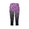 thumbnail image 4 of QUINDOS Womens Sequin Leggings High Waist Cropped Yoga Pants Shinny Slim Capris Leggings, 4 of 4