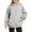 Grey, variant on Sweaters For Women Women's Plush And Thick Raglan Sleeves D Hooded Sweater Women's Autumn And Winter New Coat Top Fleece Jacket Fall Outfits Women Trendy White S