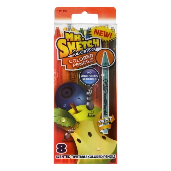 Mr. Sketch Twistable Scented Colored Pencil, 8 pencils