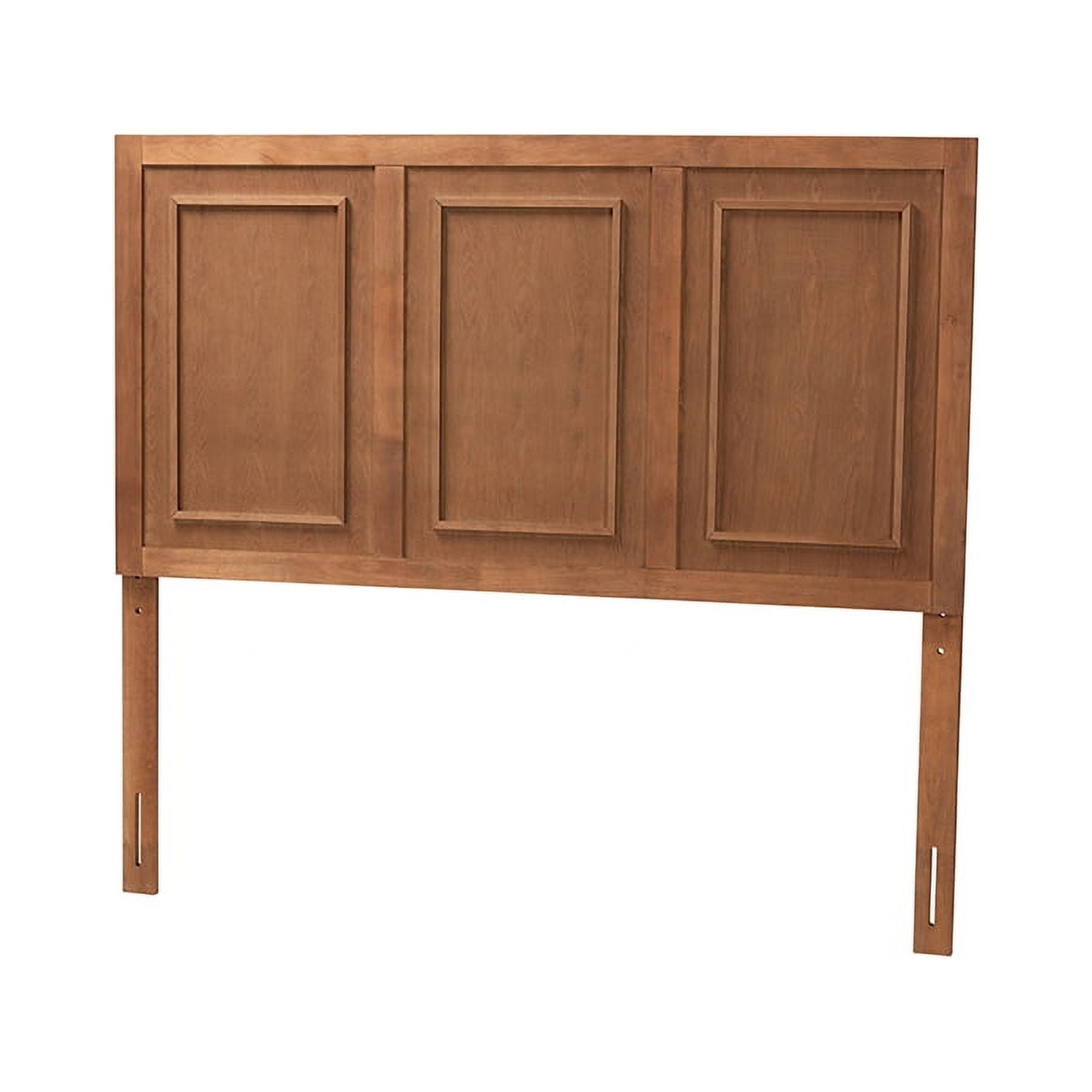 Baxton Studio Giordano Classic and Traditional Ash Walnut Finished Wood Queen Size Headboard