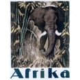 thumbnail image 2 of Vintage Apple Collection 25x32 Black Ornate Wood Framed with Double Matting Museum Art Print Titled - Afrika, 2 of 4
