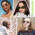 thumbnail image 2 of Gafas de sol rectangulares para mujer, gafas de sol de moda retro UV, 2 of 5