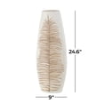 thumbnail image 4 of DecMode 25" Leaf White Polystone Vase, 4 of 10