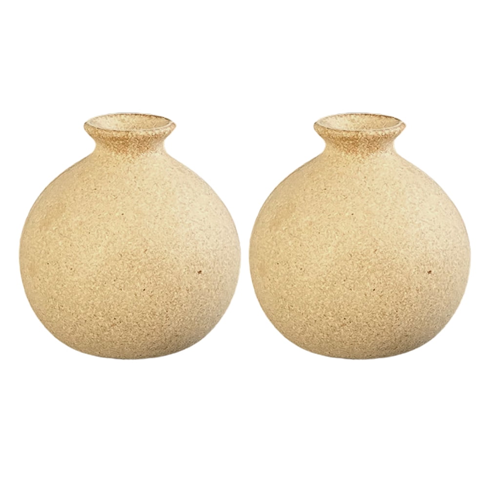 Wood Vases 2Pcs Handmade Vases Adorable Wood Flower Vases Unique DIY