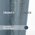 thumbnail image 3 of Linen Blend Textured Grommet Window Curtain Panels for Kitchen Living Room Bedroom Farmhouse Window Treatment Drapes, 37 x 63 Inch, 2 Panels.Blue, 3 of 5