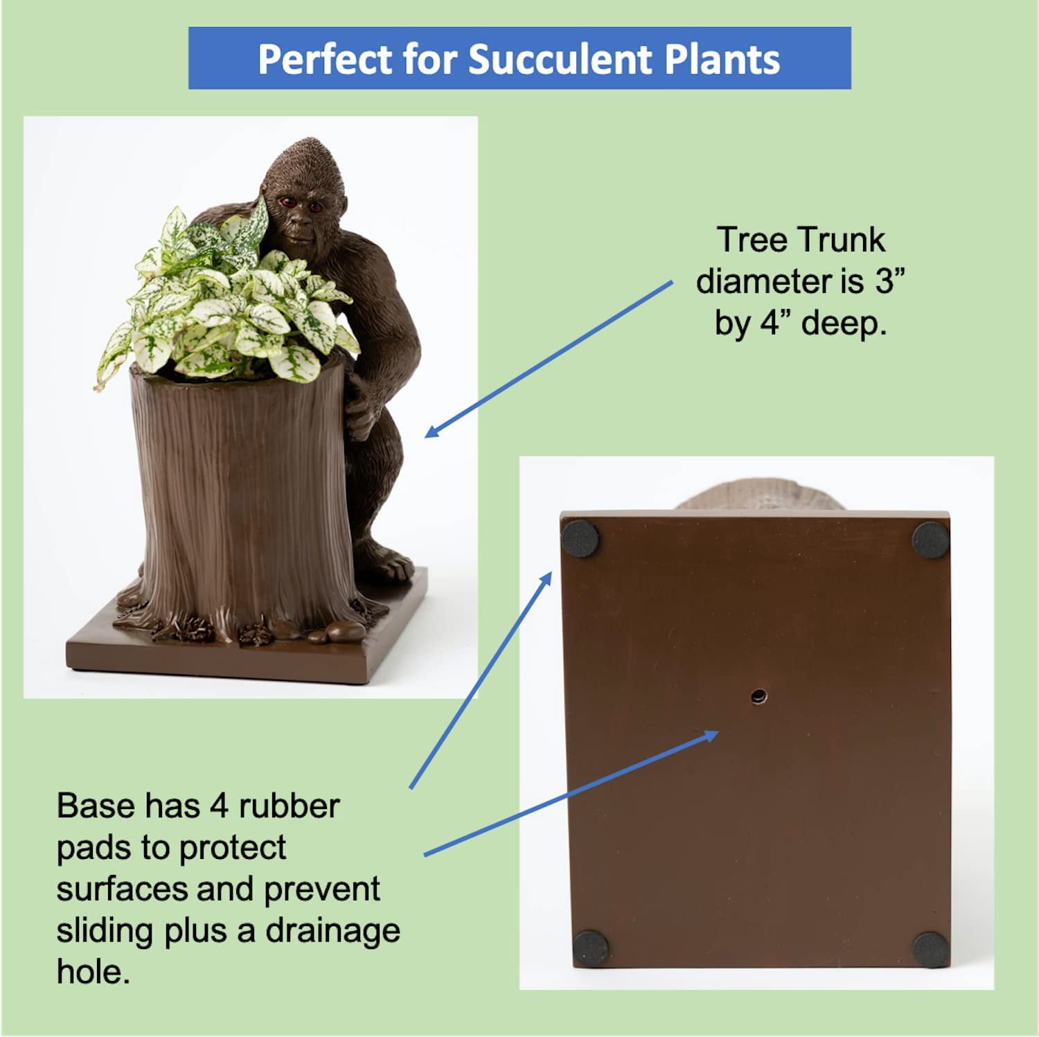 Jodges Trunk Bigfoot Pen and Pencil Holder – Sasquatch Desk Accessories and Office Decor – Bigfoot Gifts for Men and Women – Fun Cryptid Gifts for White Elephant Party