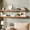 thumbnail image 3 of Ballucci 60" Floating Shelves for Wall, 2-Pack with Invisible Brackets, 8" Deep, Rustic Brown, 3 of 7