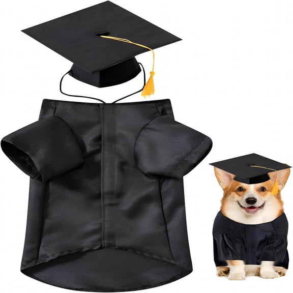 ACDANC 2026 New Dog Graduation Cap and Gown Dog Graduation Costume for Party,Photo Shoot,Special Occasion,X-Large