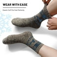 thumbnail image 6 of 5 Pairs Wool Socks for men,Warm Winter Boot Socks for Hiking Walking,Thick Thermal Gifts Socks, 6 of 7