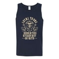 thumbnail image 2 of Wild Bobby, Loyal To One Dedicated Steadfast In Faith | Religious Bible Verse John 14:6 Inspirational/Christian Men Graphic Tank Top, Navy, Large, 2 of 6