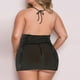 thumbnail image 4 of Conjuntos de Lencería Encaje Gibobby con tanga sexy muselina tamaño XXXXXL negro, 4 of 5