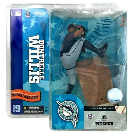 Dontrelle Willis Action Figure Black Jersey Sports Picks Series 9 MLB