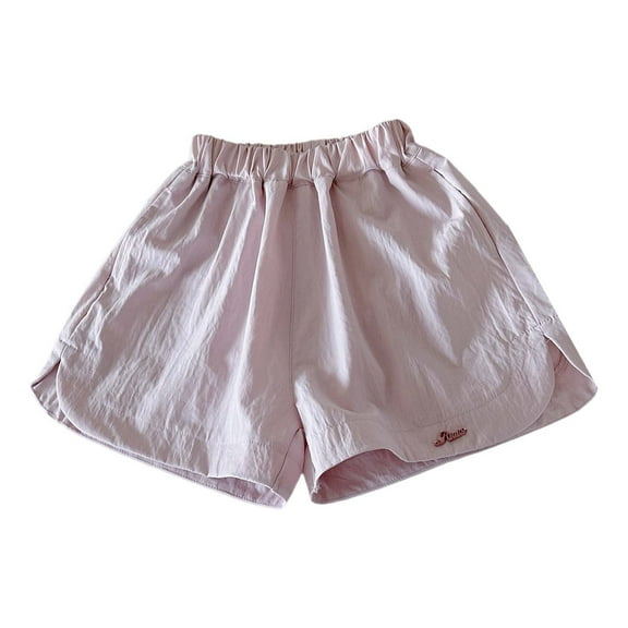 OSOLU Girls Summer Casual A-Line Wide Leg Shorts For Toddlers Kids Comfortable Elastic Waist Outdoor Daily Wear Newborn Classic Dailywear, 7-8 Years