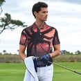 thumbnail image 3 of Honeii Giant Monster Over City Print Polo Shirt, A Classic Short-Sleeved, Button-Down Golf Shirt for Men,Mens Polo Shirts Short Sleeve-Small, 3 of 6