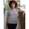 thumbnail image 3 of Breast Cancer Survivor Heart Butterflies Unisex Men's T-shirt, 2XL, Heather Gray, 3 of 6