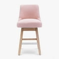 thumbnail image 6 of WestinTrends Genevieve 26" Upholstered Swivel Counter Height Bar Stool , Antique Oak/Dusty Peach, 6 of 12