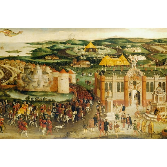 24x36 gallery poster, Meeting of Francis I and King Henry VIII at the Field of the Cloth of Gold in 1520