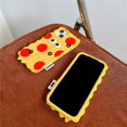 thumbnail image 4 of Funda de silicona suave ultra gruesa con para Apple Color de dibujos animados 3D Lindo Encantador Divertido Adorable Kawaii Niños Niñas Niños (pizza amarilla, para iPhone 13 Pro), 4 of 5