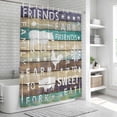 thumbnail image 6 of Teal Brown Wooden Shower Curtain, Waterproof Shower Curtains for Bathroom, Vintage Elegant Pastoral Animals Retro Art Washable Fabric Bathtub Curtain Set Bath Decor with 12 Hooks Long 72"x84", 6 of 8