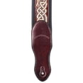 thumbnail image 4 of Walker & Williams KB-05-BRN Dark Walnut Full Grain Carving Leather Padded Guitar Strap With Aged White Celtic Chain, 4 of 6