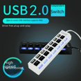 thumbnail image 1 of Hub con conmutador independiente Hub USB de 7 puertos Divisor de expansión de 7 bits Hub USB de 7 orificios, 1 of 1