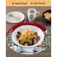 thumbnail image 3 of 15 Inch Round Placemats Set of 4, Red Gnomes Christmas Non Slip Heat Insulation PP Table Mats, Xmas Tree Snowflake Winter Holiday Washable Place Mats for Kitchen Dining Party Table Decor, 3 of 7