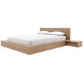 thumbnail image 4 of Nexera Kanso 4-Piece Queen Size Low Platform Bedroom Set, Brown Oak, 4 of 7