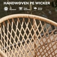 thumbnail image 4 of AVAWING Patio Bistro Dining Chairs Set of 4, Outdoor Wicker Chairs with Waterproof Cushions, White, 4 of 7