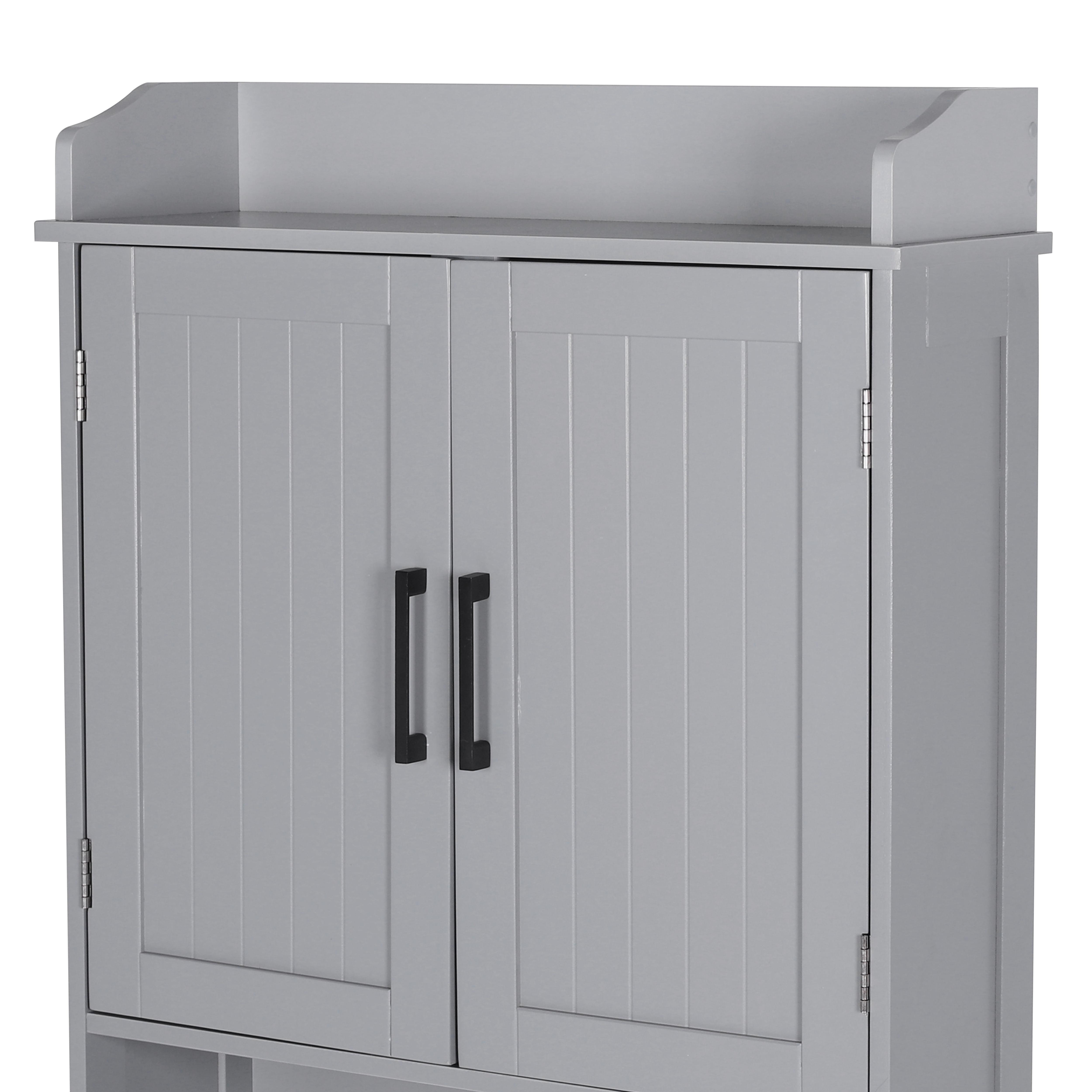 VEIKOUS Over the Toilet Storage Cabinet W/ Adjustable Shelves, Bathroom Space Saver Cabinet, Grey