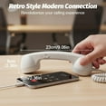 thumbnail image 5 of Retro Phone Handset, Type-C Retro Telephone Wired Handset Style Landline Handle Receiver, Vintage Old School Telephone Handset for Mobile Phones, Cell Phone Receiver with Microphone & Speaker, 5 of 8