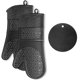 thumbnail image 1 of Juego de 3 guantes para horno, manoplas para horno, antideslizantes, de silicona y resistentes al calor, 250 °C, guantes de cocina para cocinar y hornear, 1 of 5