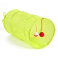 thumbnail image 1 of Green Foldable Cat Tunnel, Large Space, Sound Bell, Crinkle Design, Durable Cat Toy, for Indoor Pet Training, 1 of 4
