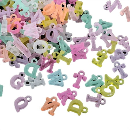 

Letter Numbers Pendants Plastic Frosted Pendant Hang Ornament for Jewelry Making