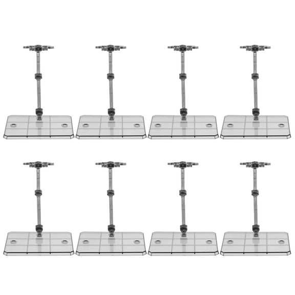 unbranded 8pcs Model Display Stand Action Figure Support Action Figure Display Holder Base Doll Model Support Stand