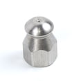 thumbnail image 2 of Allume 1Pc Sewer Jetter Nozzle Kit Rotating Button Nose Jet Nozzle Stainless Steel Fixed Jetting Nozzle for 1/4 Inch Pressure Washer Accessories Silver, 2 of 6