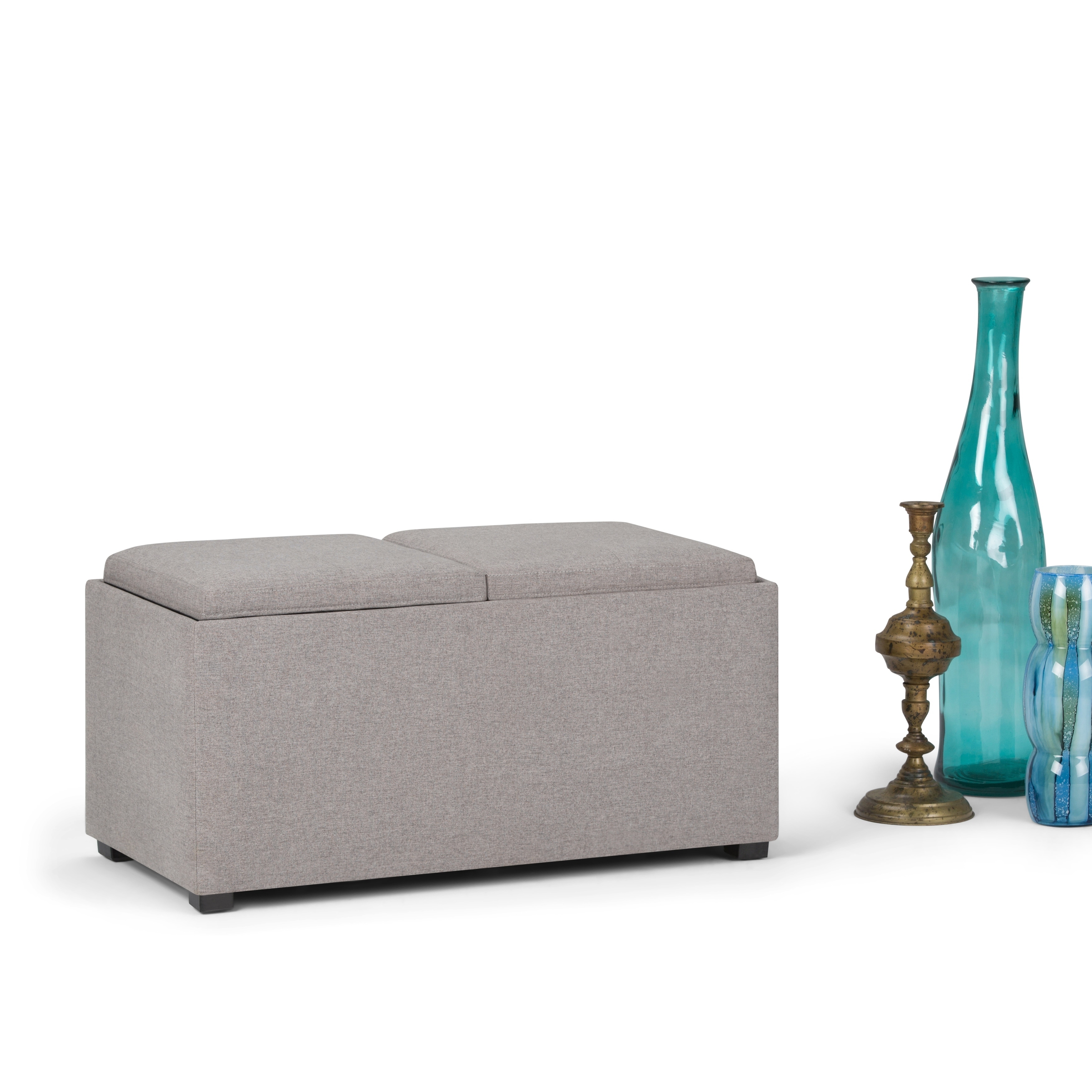 Franklin 5piece Storage Ottoman with 2 Serving Trays