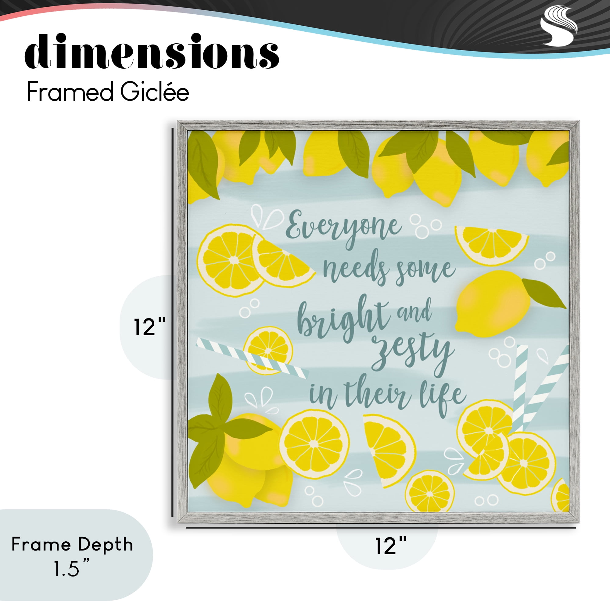 Stupell Industries Everyone Needs Bright & Zesty Gray Framed Giclee Art, design by Anna Quach
