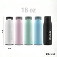 thumbnail image 4 of Zulu Ace Botella De Agua De Acero Inoxidable Con Aislamiento Al Vacío De 18 Oz Con Boquilla Para Chupete, Tapa Con Cierre A Prueba De Fugas Y Base Extraíble Para Mochila Escolar, Deportes, Gimnasio, V, 4 of 5