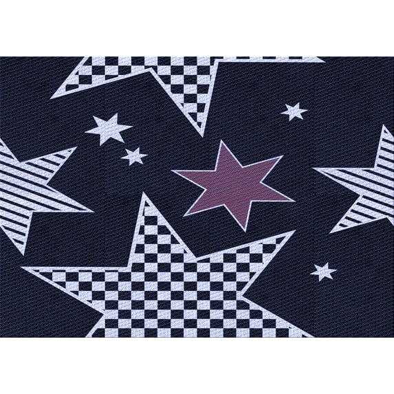Ahgly Company Machine Washable Indoor Rectangle Transitional Night Black Area Rugs, 8' x 10'