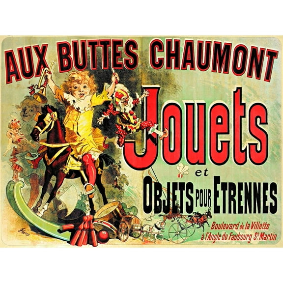 Aux Buttes Chaumont Jouets French Ad Monica's Apartment Friends Extra Large XL Wall Art Poster Print