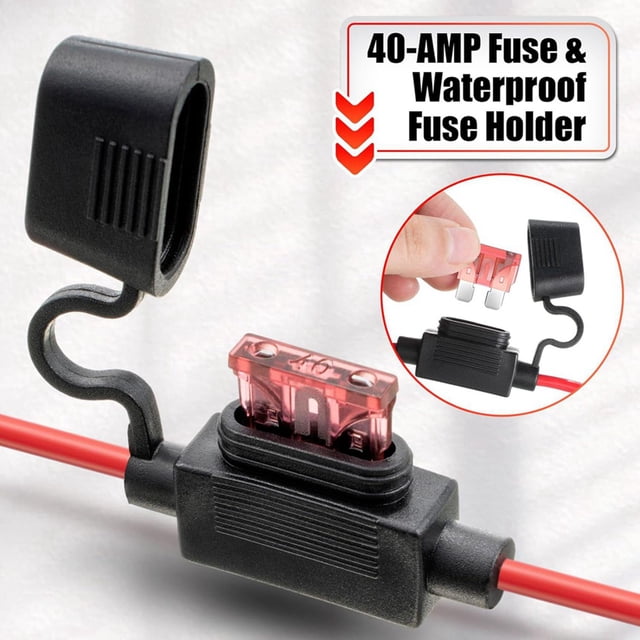 4Pack 12 AWG Wire Harness Connector Replacement for Peg-Perego 12Volt SLA Battery Ride on Vehicle Riding Toys with Fuse